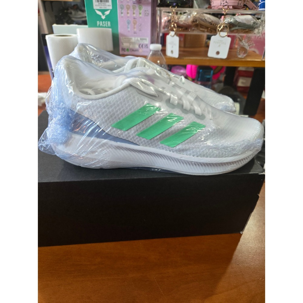 Adidas Runfalcon 3.0 W White Green Purple Running Shoes HP7561 Womens 7.5